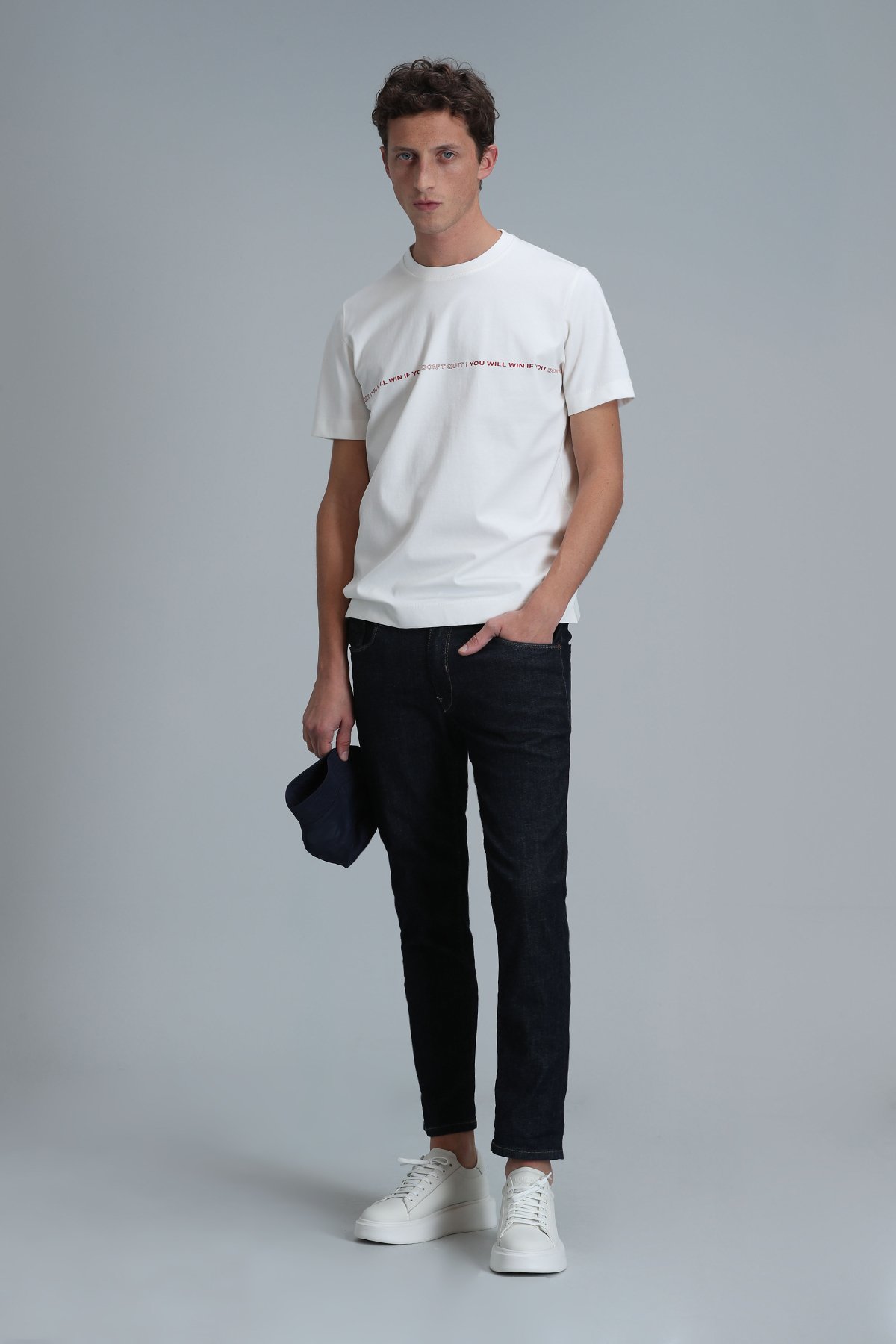 Carlos Modern Grafik T- Shirt Kırık Beyaz - Lufian (1)