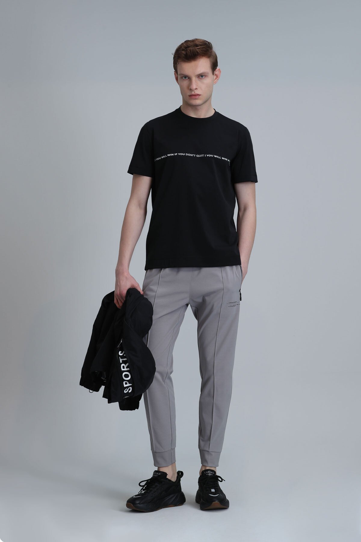 Carlos Modern Grafik T- Shirt Siyah - Lufian (1)