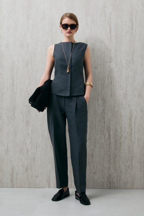 Carolıne Kadın Bluz Yelek Haki - Lufian