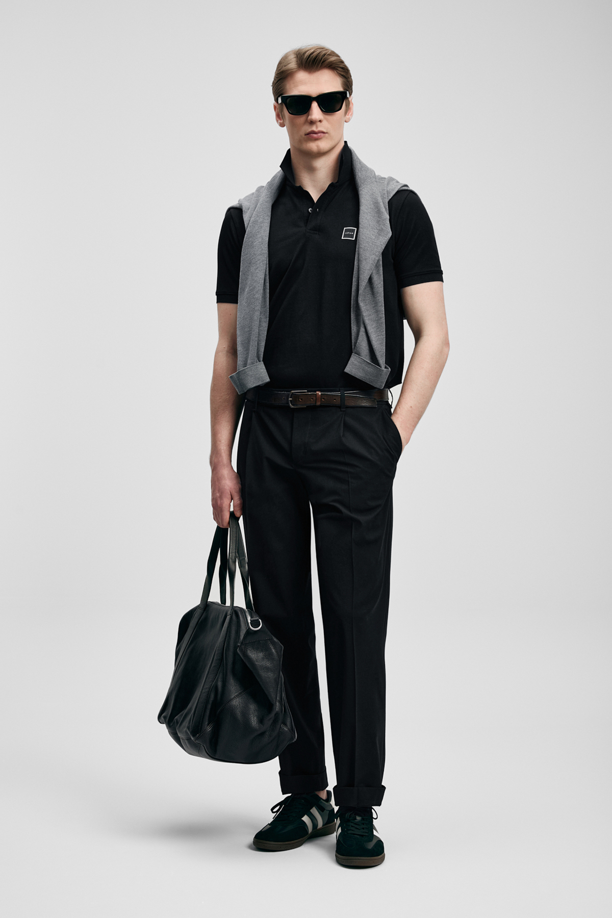 Smart Mens Polo T - Shirt Black - Lufian (1)