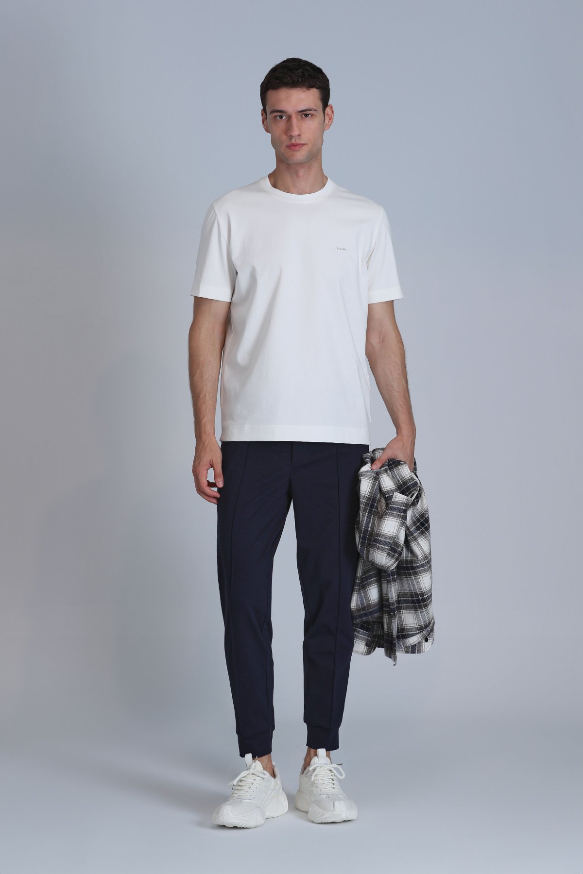Casa Erkek Basic Tişört Kırık Beyaz - Lufian (1)