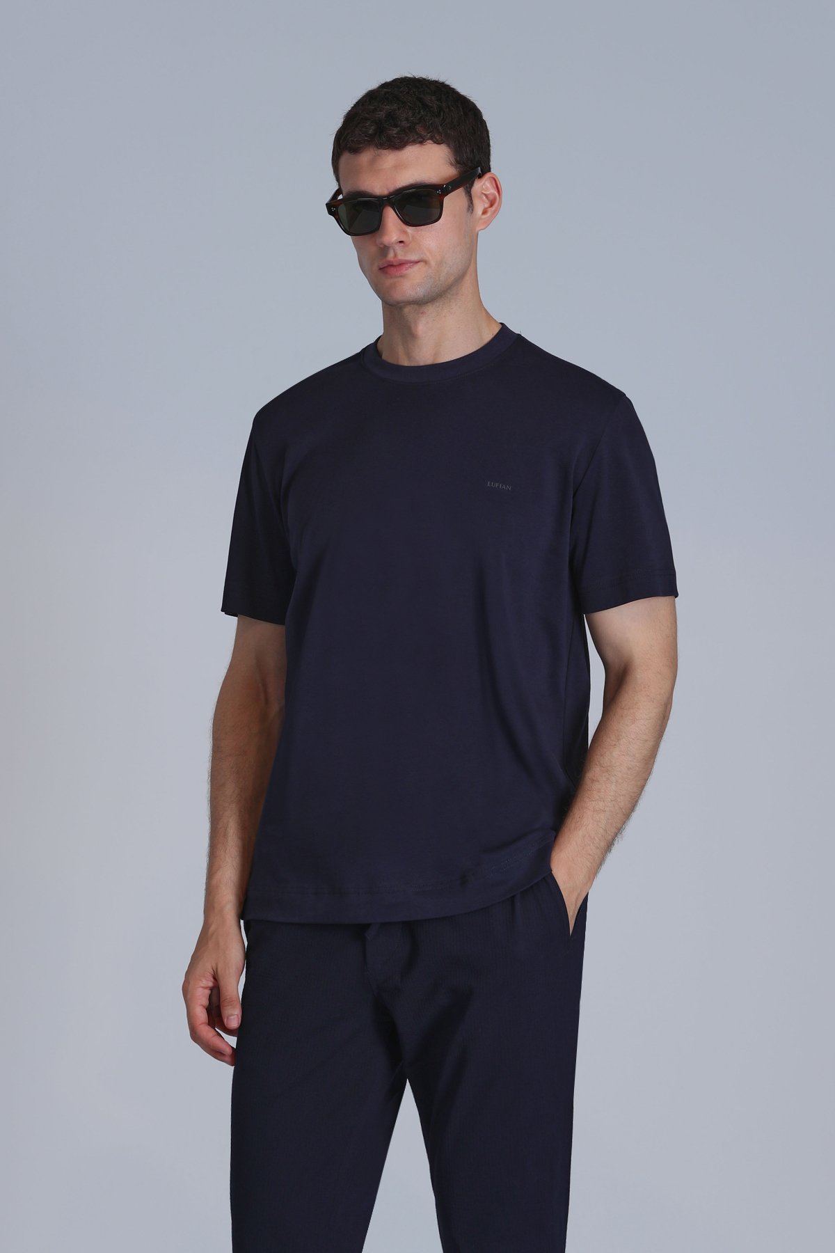 Casa Erkek Basic Tişört Lacivert - Lufian