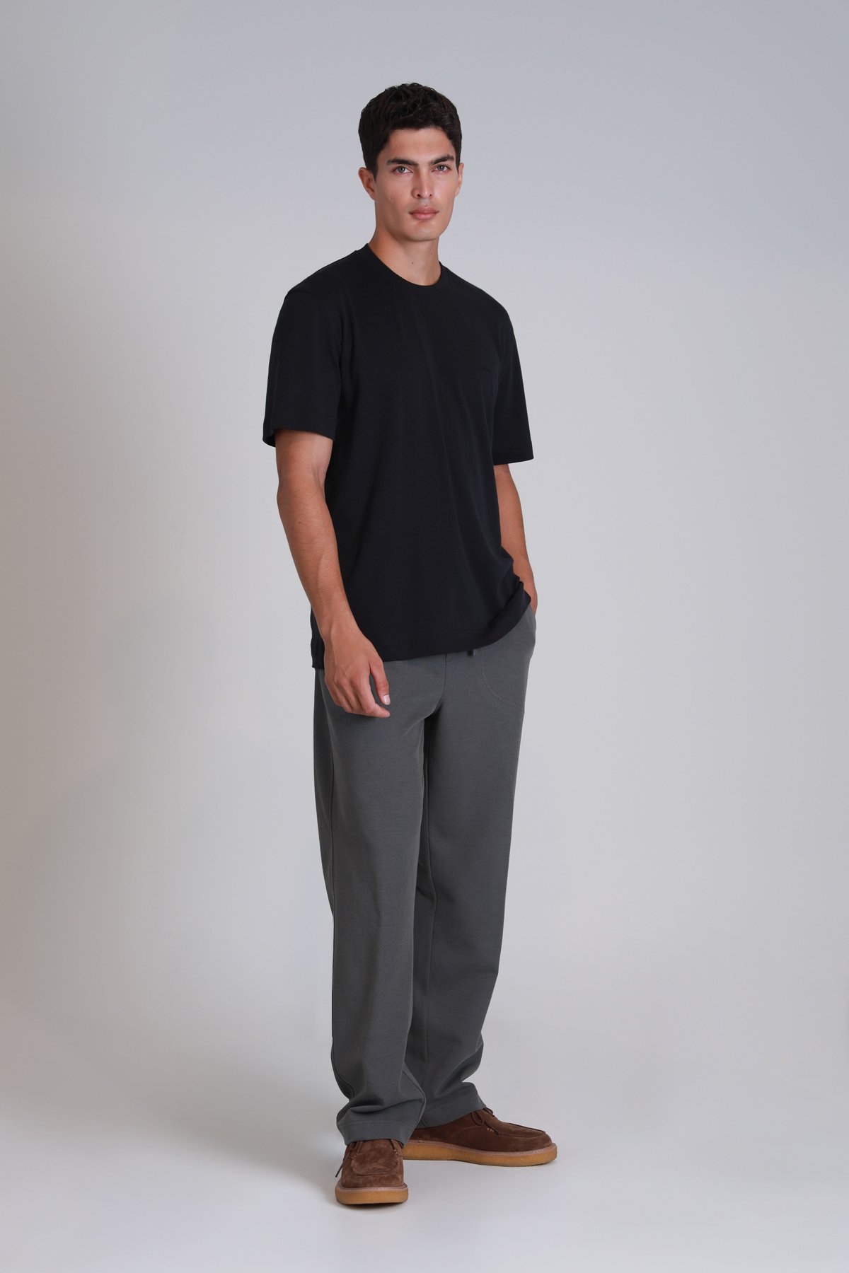 Casa Erkek Basic Tişört Siyah - Lufian (1)