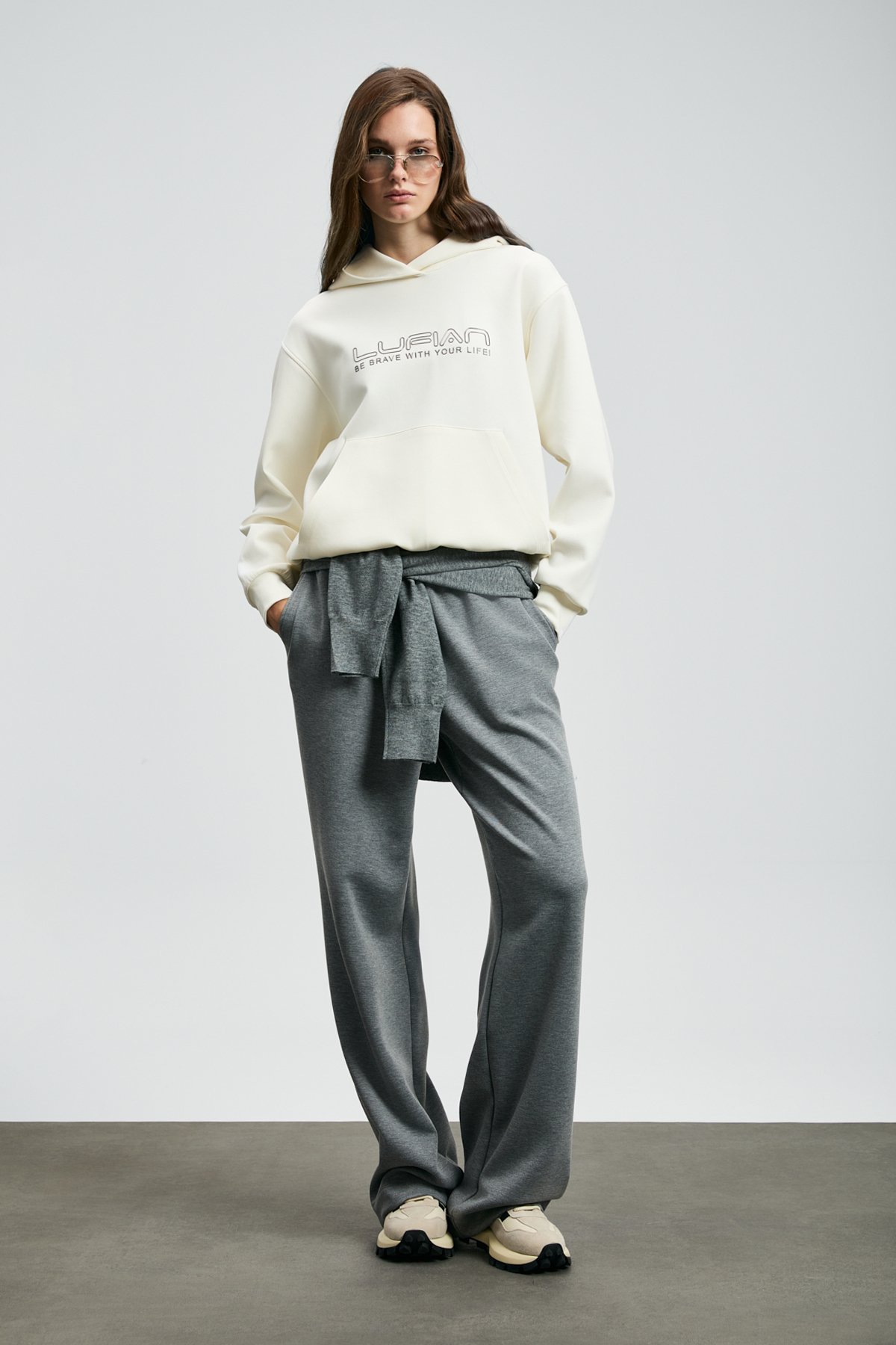 Cassa Kadın Örme Sweatshırt Kırık Beyaz - Lufian (1)