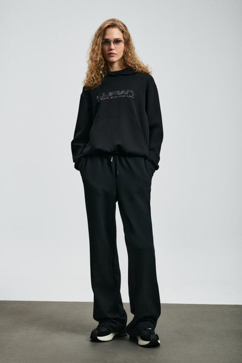 Cassa Kadın Örme Sweatshırt Siyah - Lufian