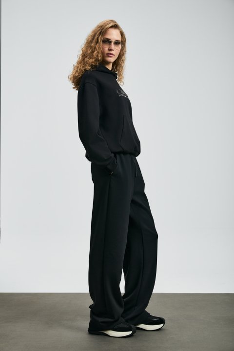 Cassa Kadın Örme Sweatshırt Siyah - Lufian (1)