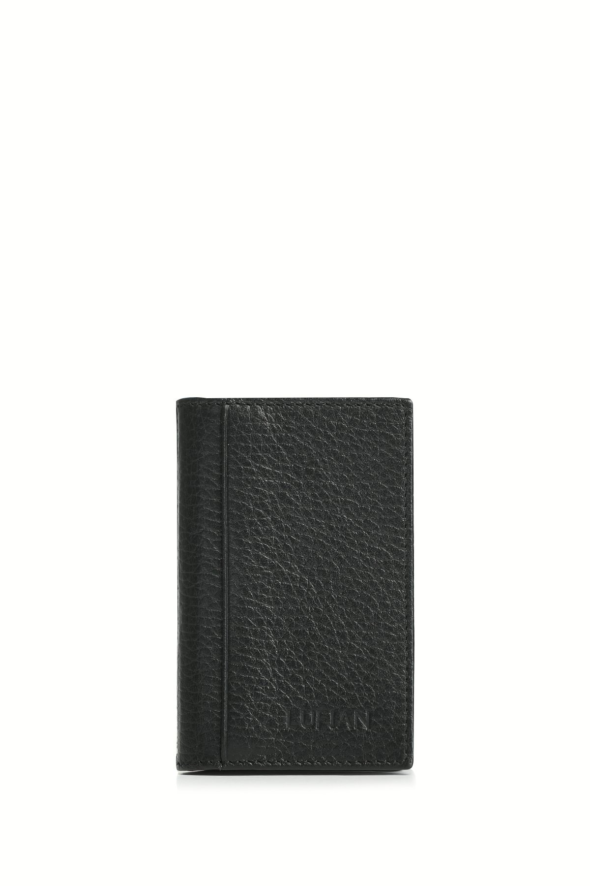 Cate Men's Leather Card Holder Black - LUFIAN