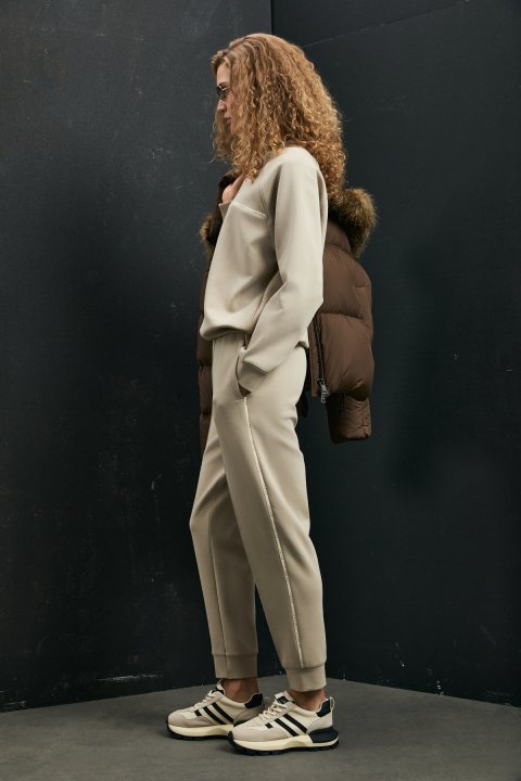 Cessıca Örme Kadın Eşofman Bej - Lufian (1)