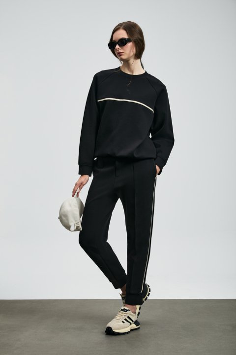 Cessıca Örme Kadın Eşofman Siyah - Lufian (1)