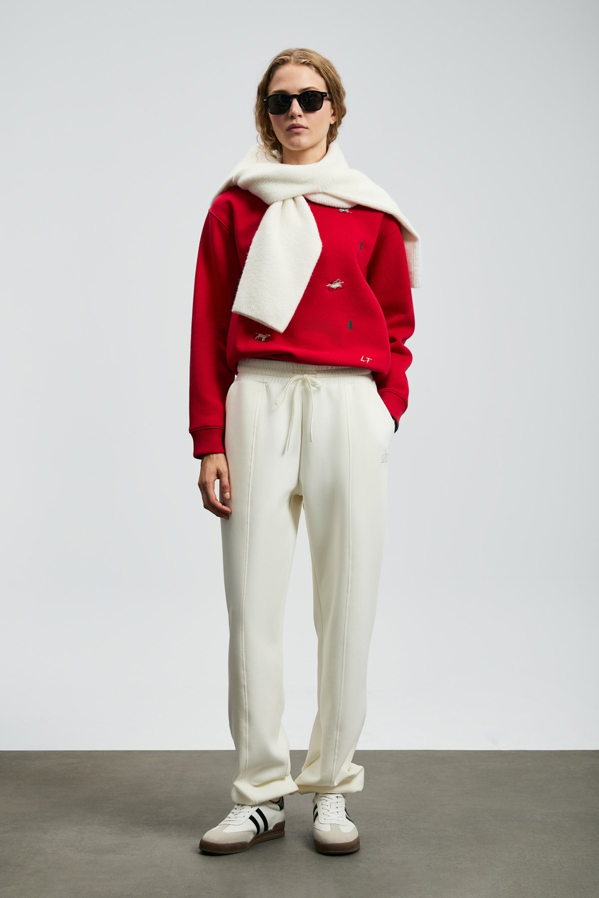 Knitted Woman Tracksuit Off Whıte - Lufian (1)