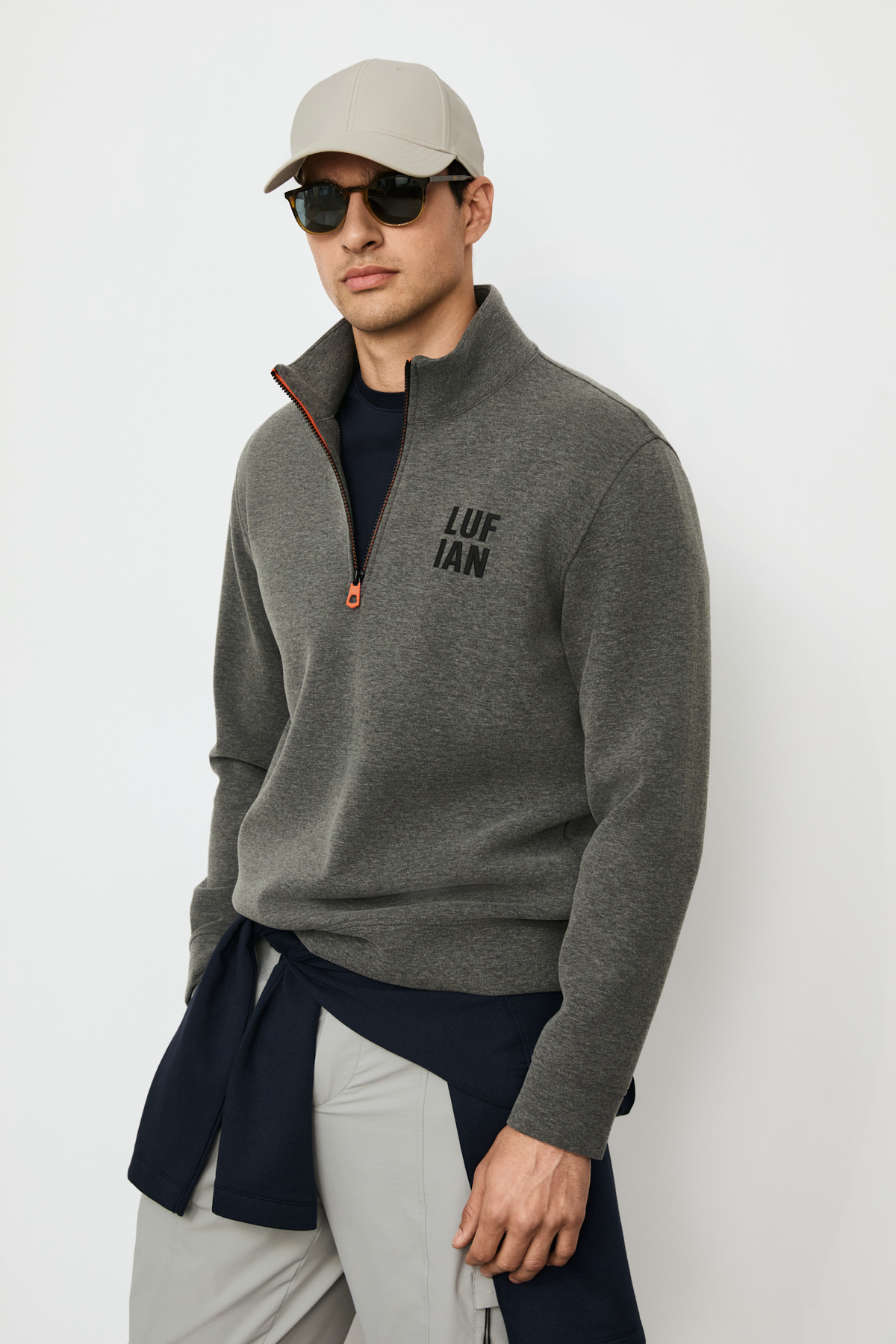 Male Sweatshirt Grey - LUFIAN