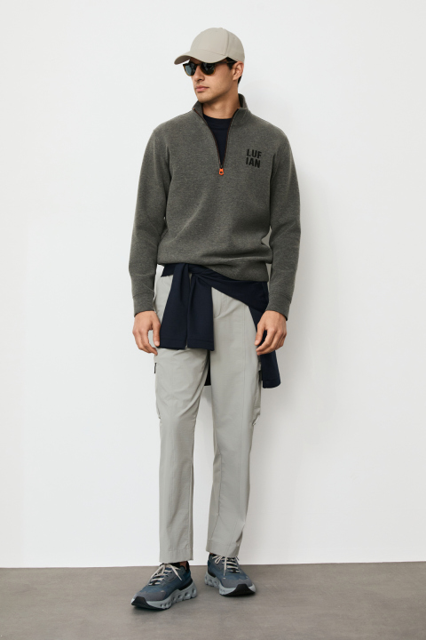 Chase Erkek Sweatshirt Gri - LUFIAN