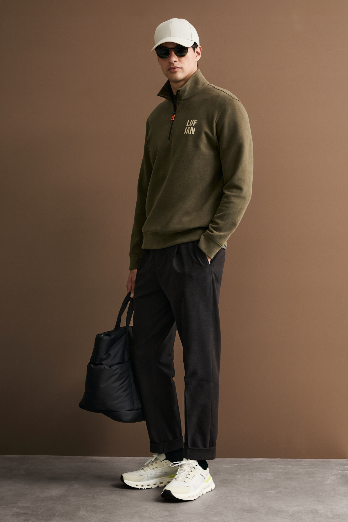 Male Sweatshirt Brown - LUFIAN