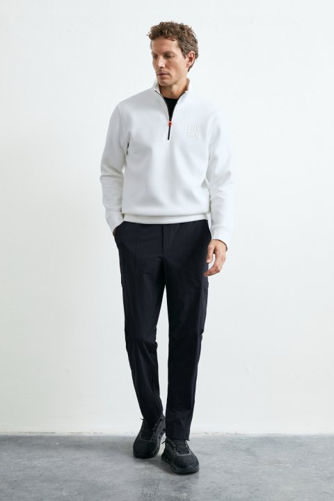 Chase Erkek Sweatshirt Kırık Beyaz - Lufian