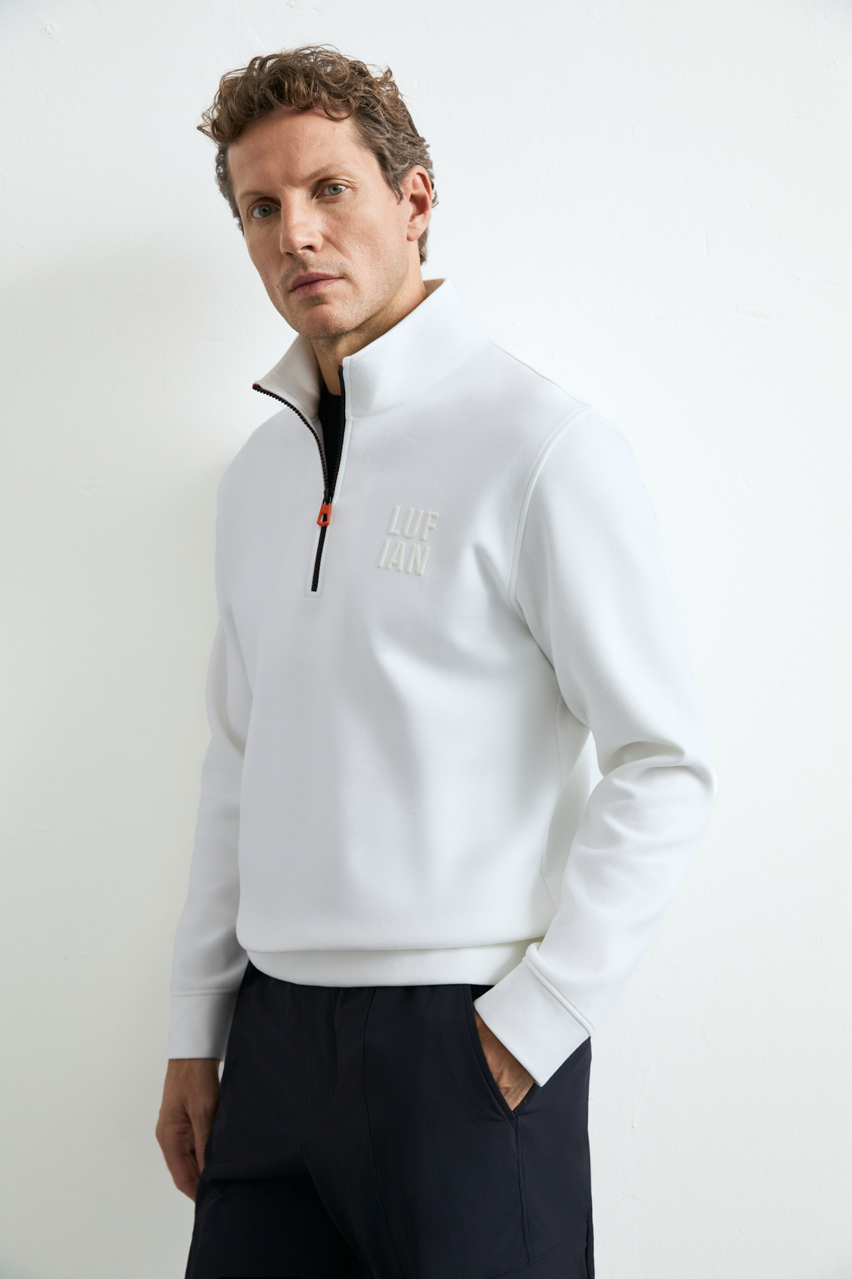 Male Sweatshirt Off Whıte - Lufian