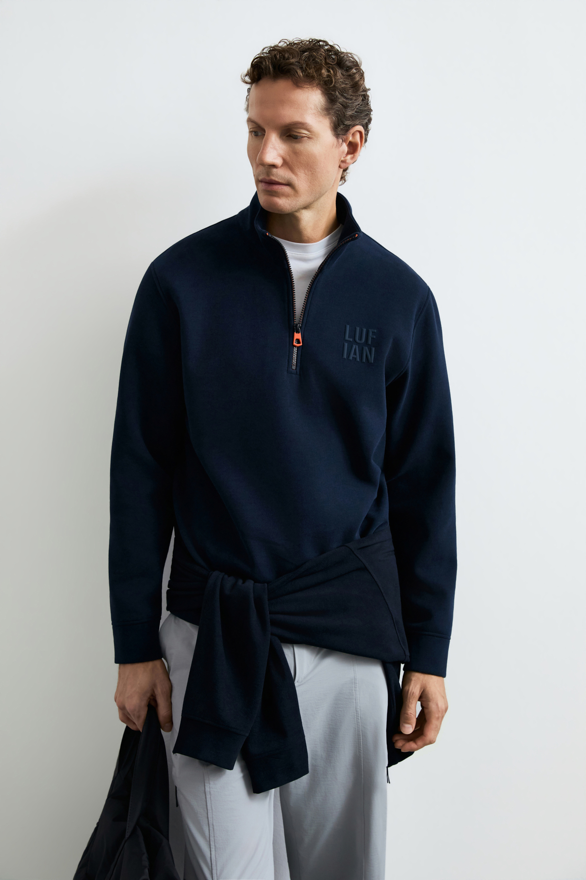 Male Sweatshirt Navy - LUFIAN