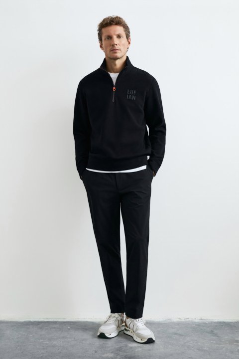 Chase Erkek Sweatshirt Siyah - LUFIAN