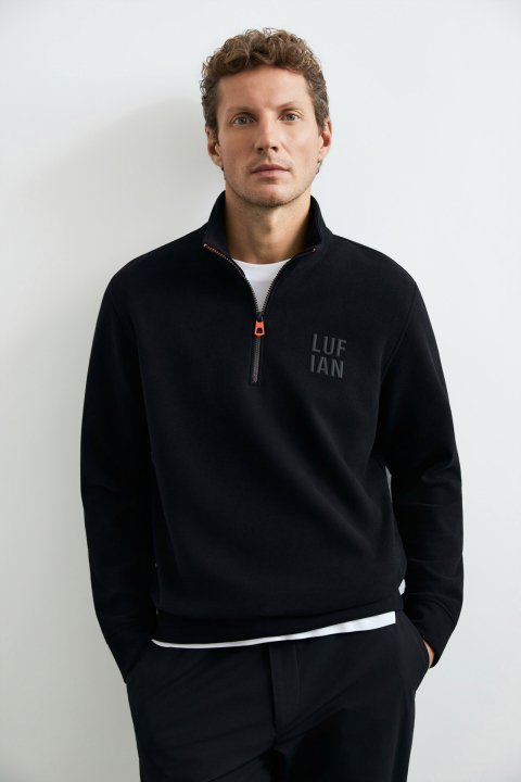Chase Erkek Sweatshirt Siyah - LUFIAN
