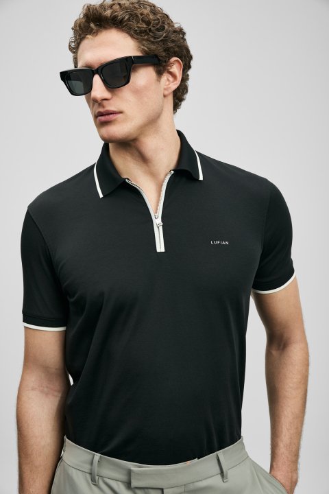 Chase Smart Erkek Polo Tişört Siyah - Lufian