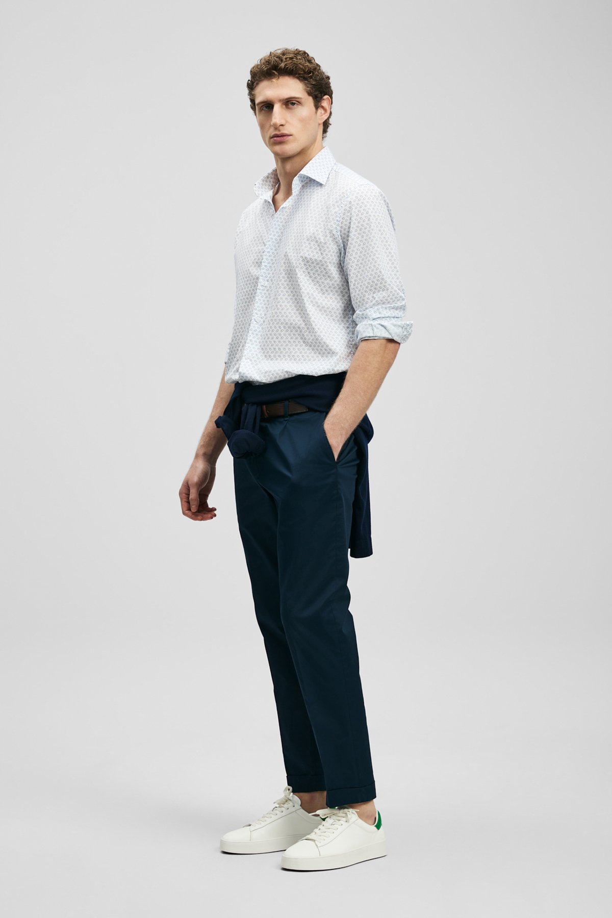 Men Basic Shirt Regular Fıt Blue - Lufian (1)