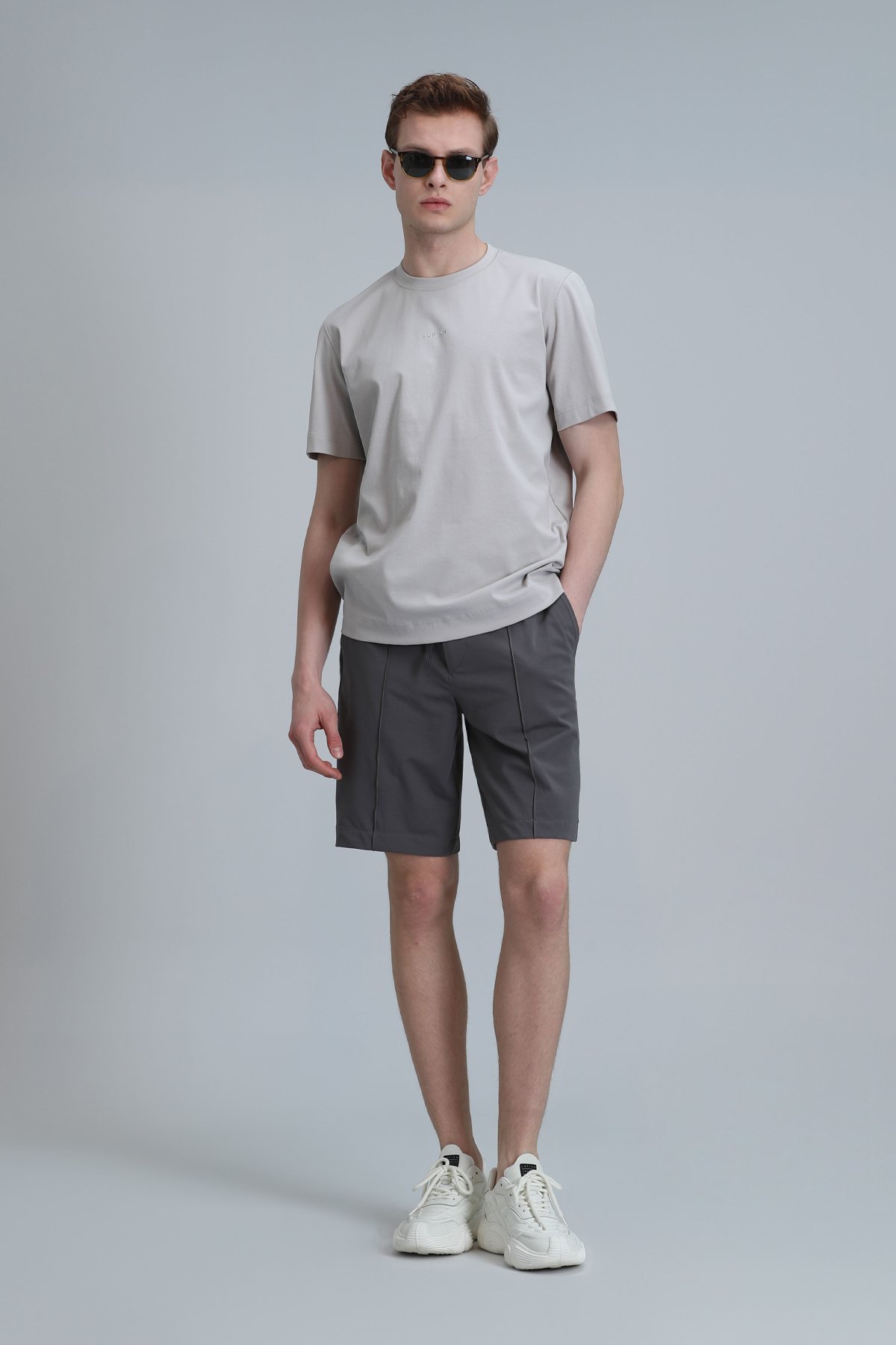 Chrıs Spor Erkek Chino Şort Slim Fit Nefti Yeşil - Lufian