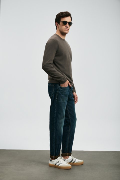 Chrıs Sports Jeans Men's Pants Slim Fit Blue - Lufian