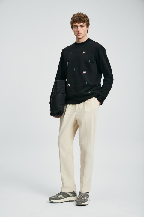 Noel Men's Sweatshirt Black - Lufian (1)