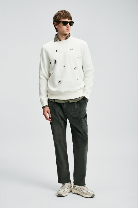 Noel Men's Sweatshirt Off White - Lufian (1)