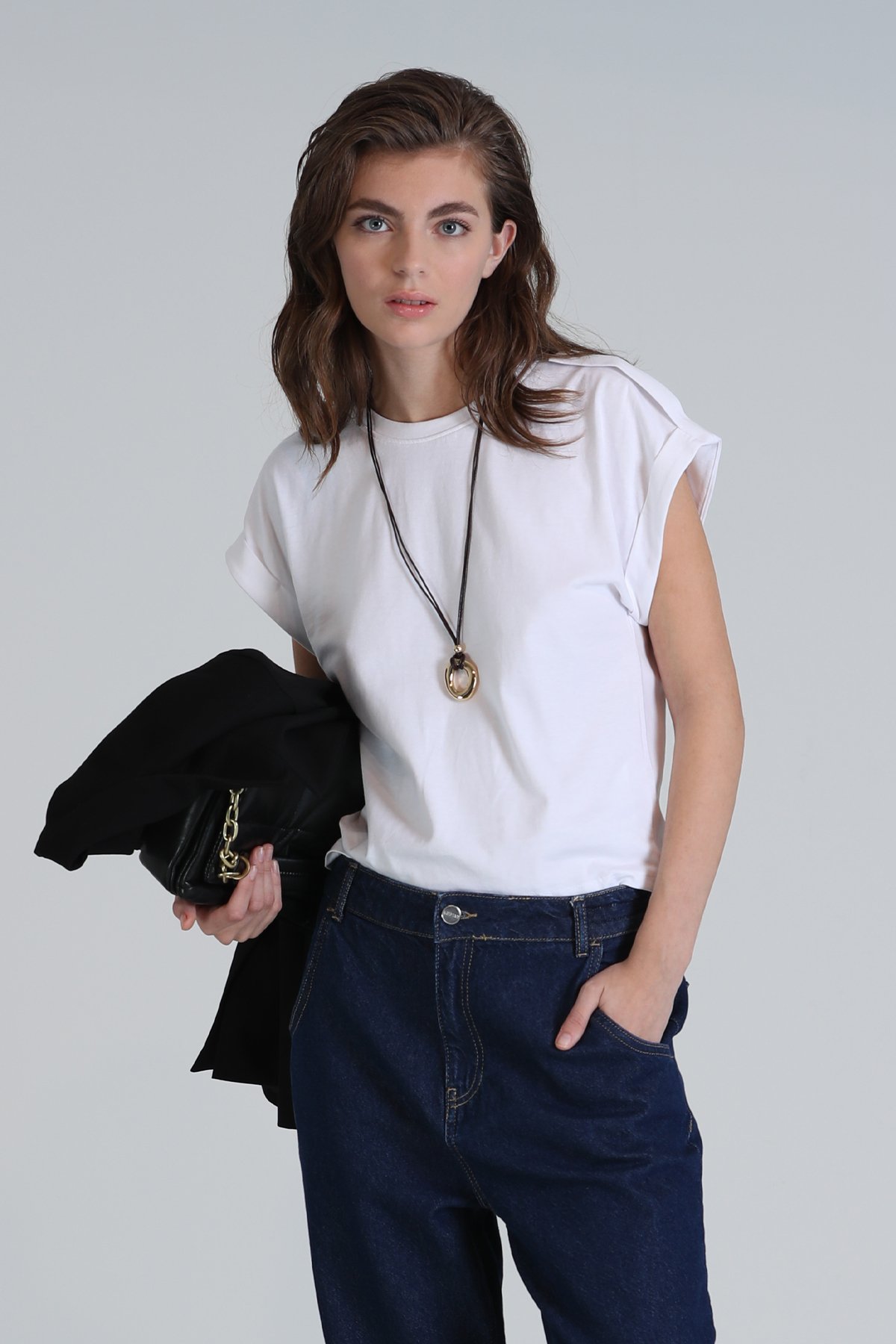 Clara Kadın T- Shırt Regular Fit Beyaz - Lufian