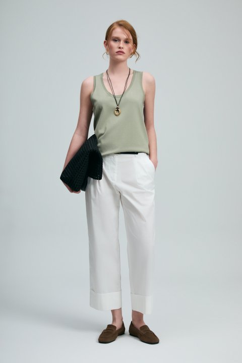 Clara Kadın Triko Atlet Yeşil - Lufian