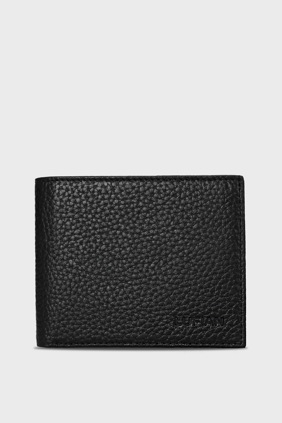 Claudel102/p1 Men's Leather Wallet Black - LUFIAN