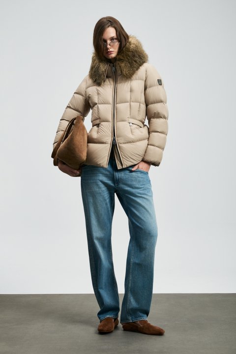 Klemantın Goose Down Women's Coat Beige - Lufian (1)