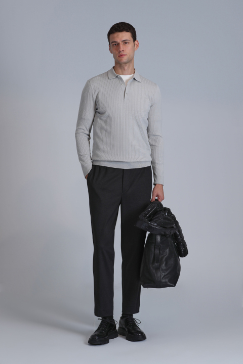 Clos Spor Erkek Chino Pantolon Slim Fit Siyah - Lufian (1)