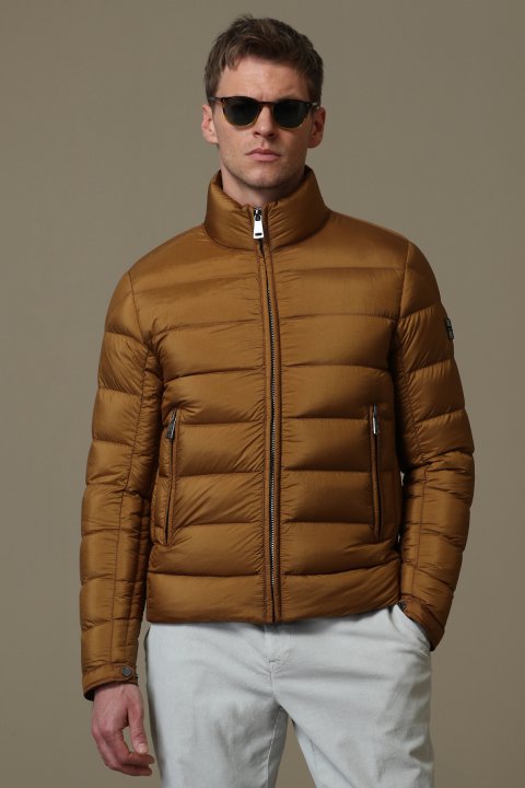 Clow Goose Feather Male Coat Camel - Lufian