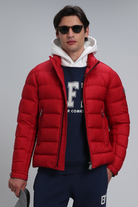 Clow Goose Feather Male Coat Red - Lufian