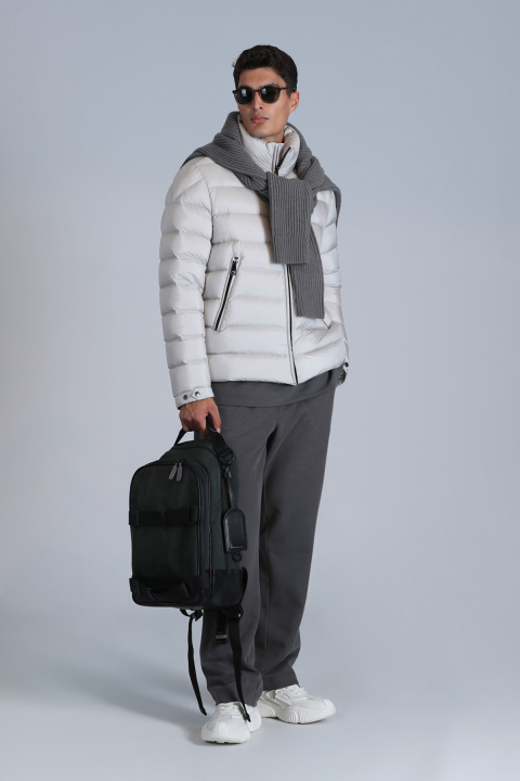 Clow Goose Down Men's Coat Stone - Lufian