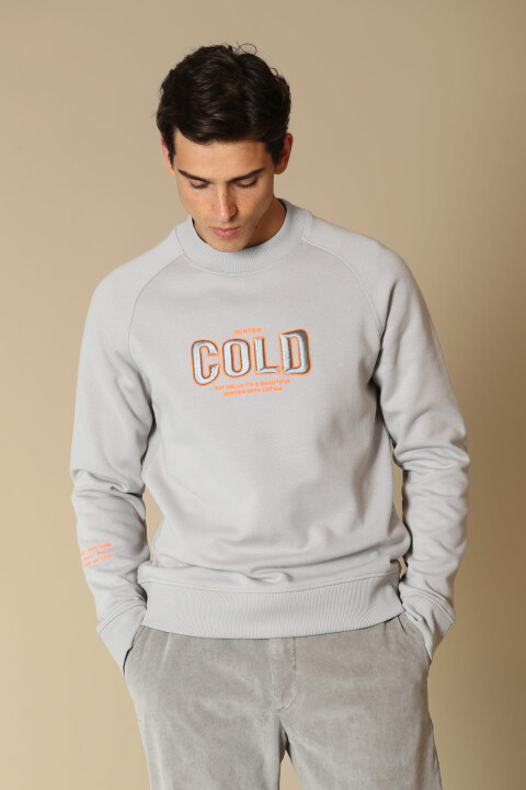 Cold Erkek Sweatshirt Açık Gri - Lufian