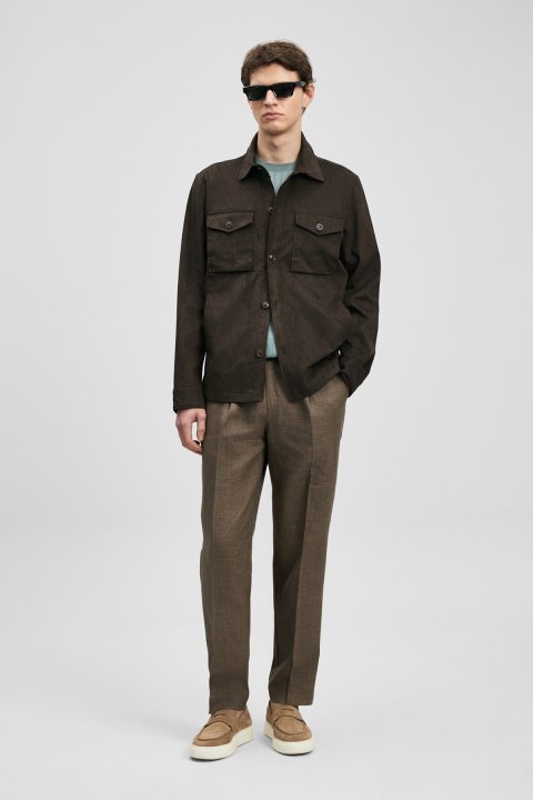 Cole Erkek Gömlek Ceket Kahverengi - Lufian