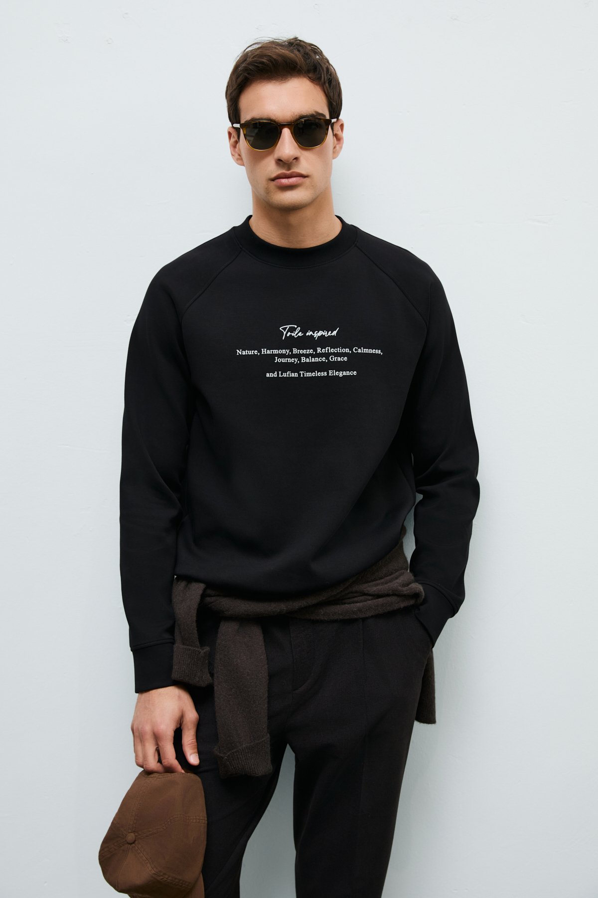 Cole Erkek Sweatshirt Siyah - Lufian