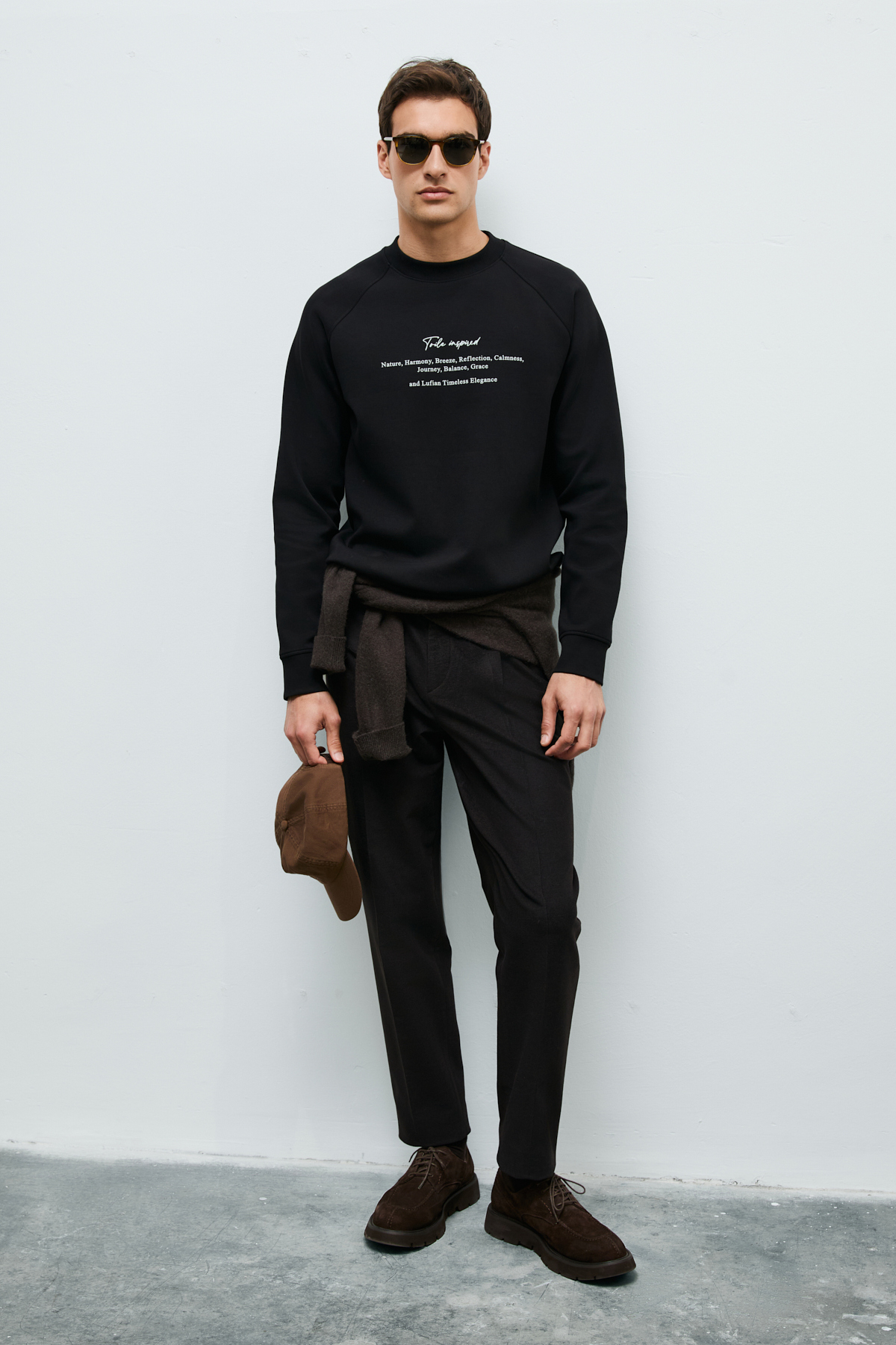 Cole Erkek Sweatshirt Siyah - Lufian