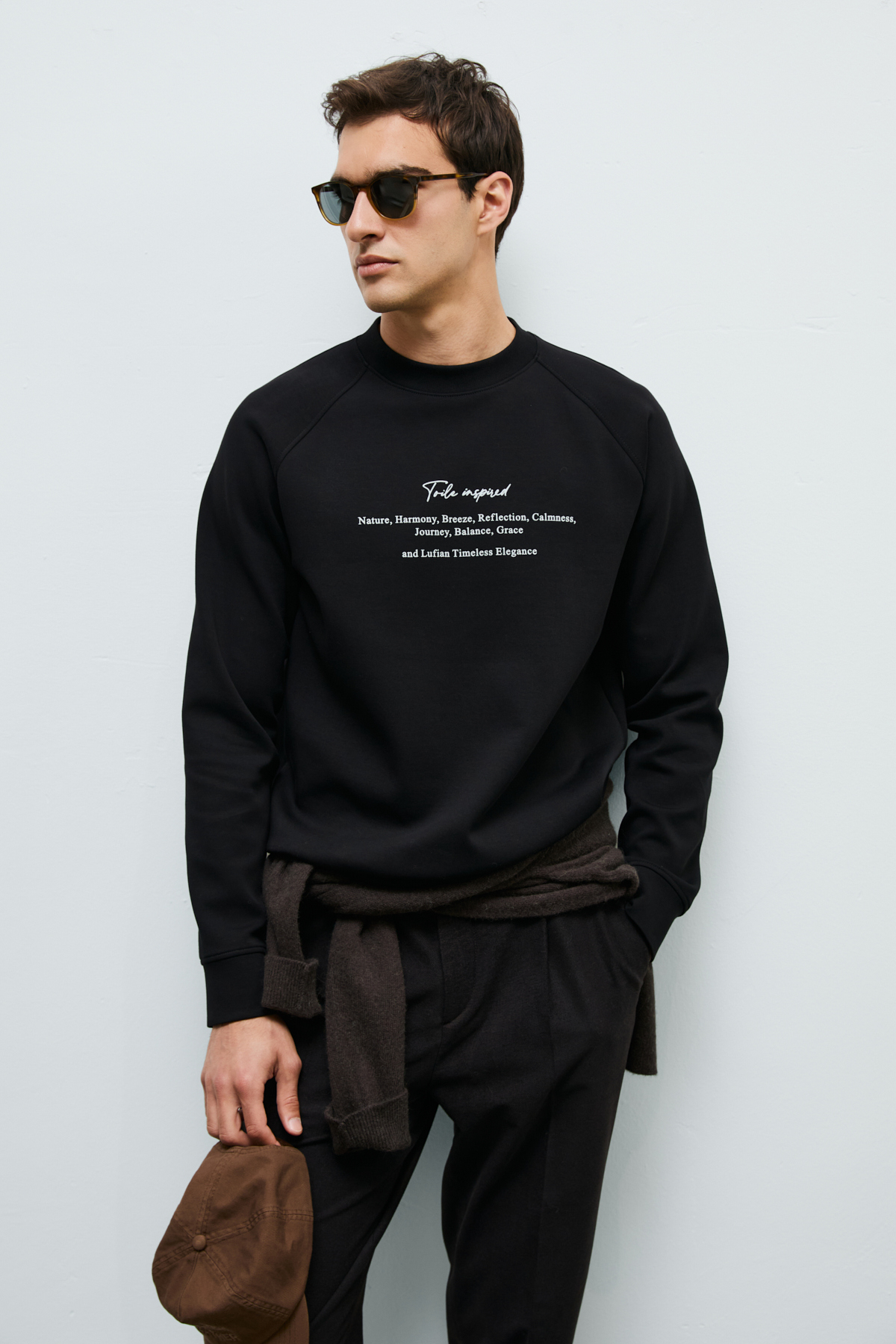 Cole Erkek Sweatshirt Siyah - Lufian