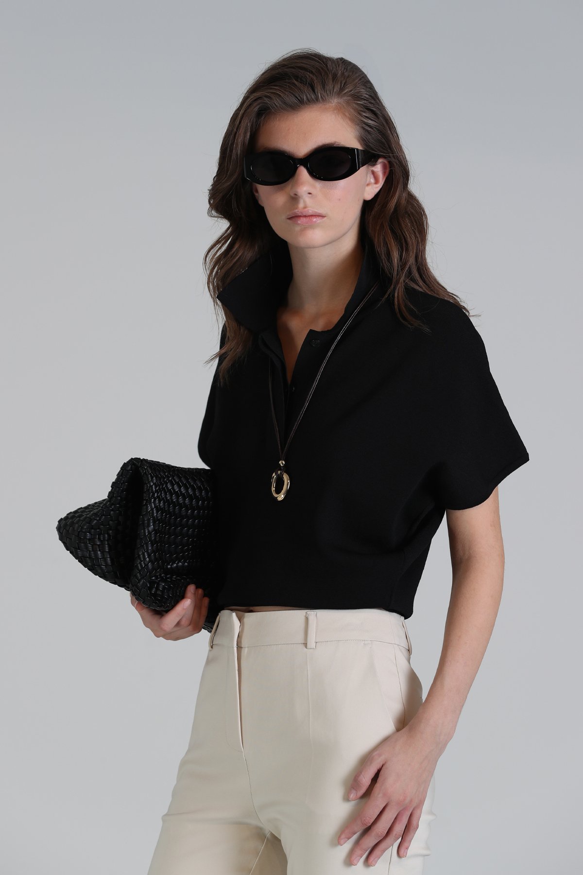 Como Kadın Kazak Siyah - Lufian