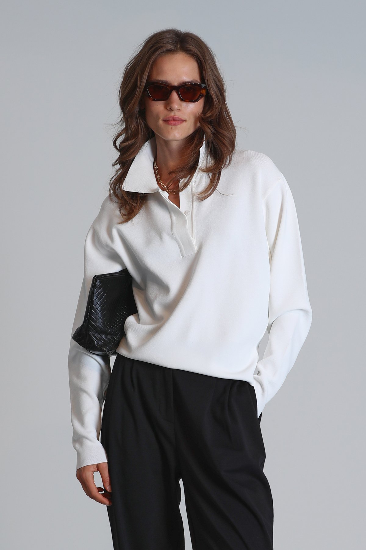 Conventry Kadın Kazak Ekru - Lufian