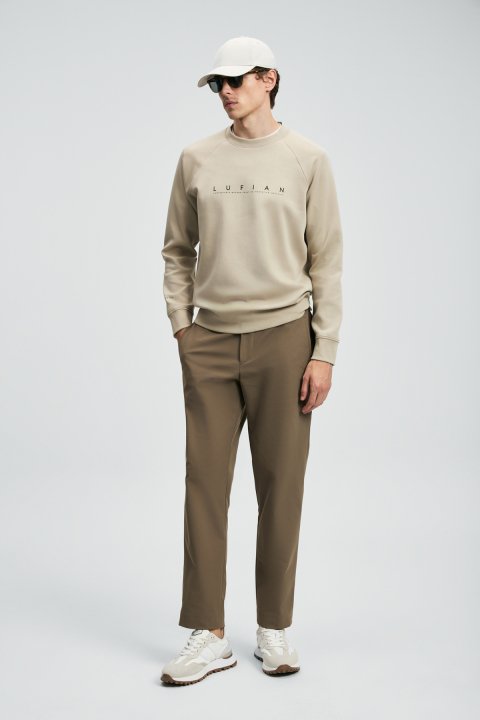 Cooper Erkek Sweatshirt Bej - Lufian (1)