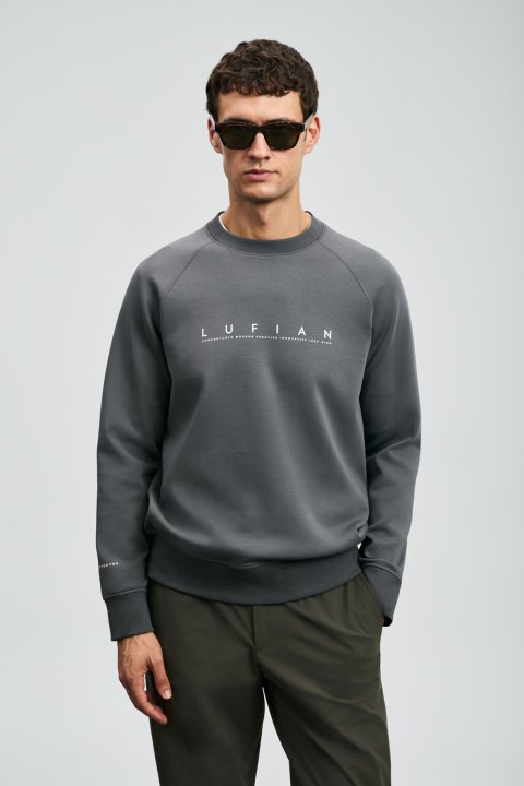 Cooper Erkek Sweatshirt Koyu Gri - LUFIAN