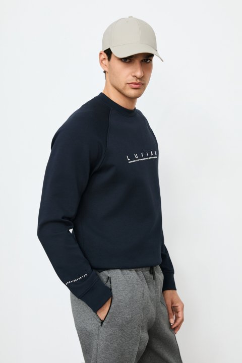 Cooper Erkek Sweatshirt Lacivert - LUFIAN