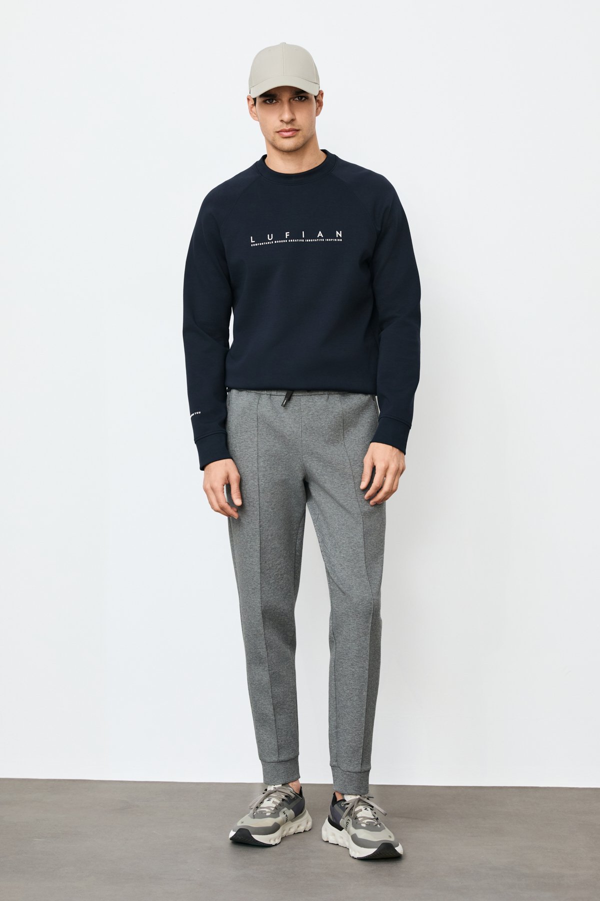 Male Sweatshirt Navy - LUFIAN