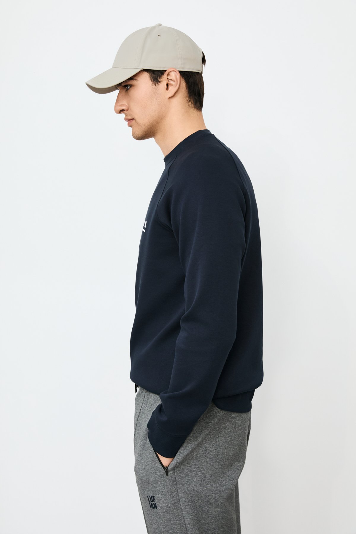 Male Sweatshirt Navy - LUFIAN