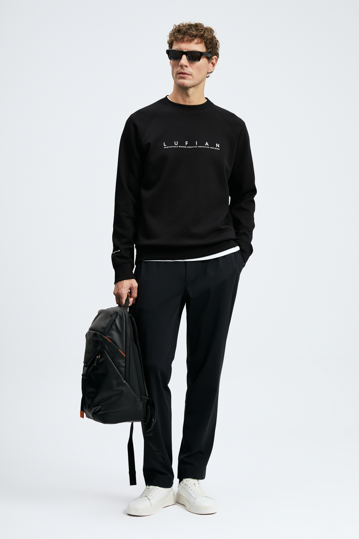 Cooper Erkek Sweatshirt Siyah - Lufian