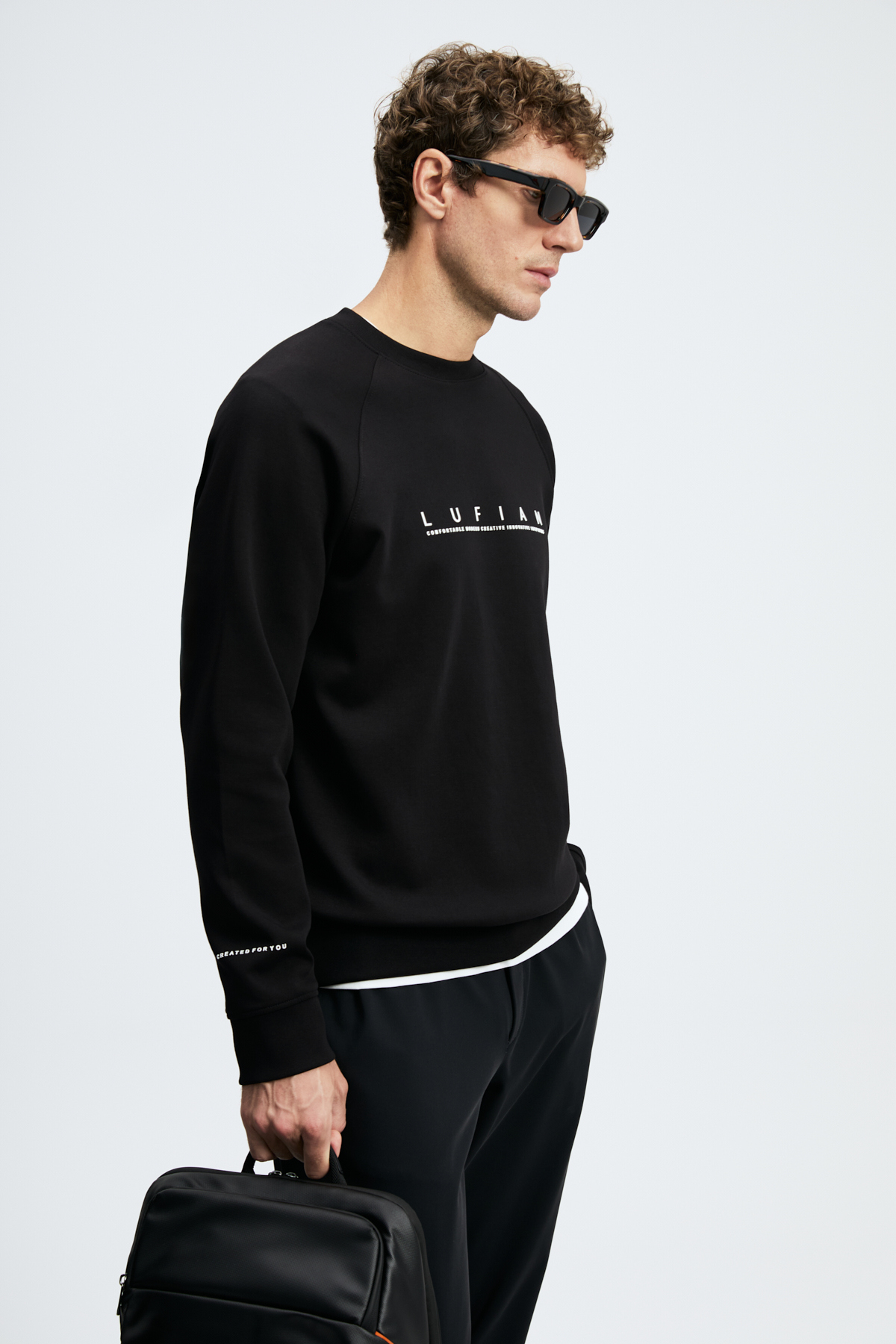 Cooper Erkek Sweatshirt Siyah - Lufian (1)